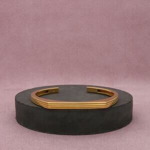 ivi los angeles sterling silver 18k gold plate aurelia cuff bracelet size 7in